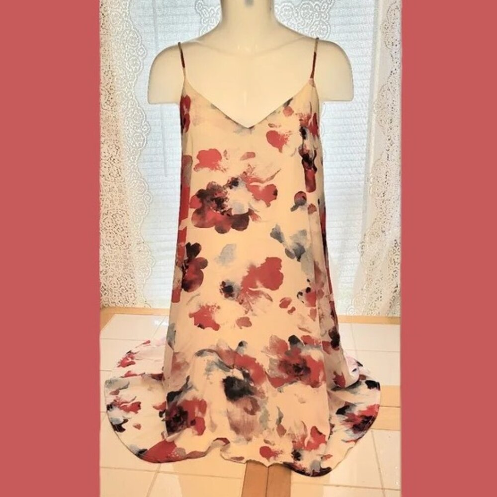 🍑 Peach Love California short floral sun dress size med - Picture 1 of 5